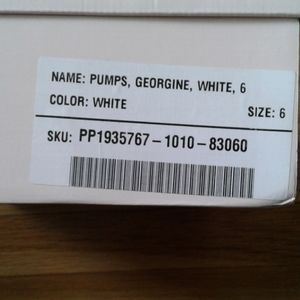 Justfab white GEORGINE,PUMPS SIZE 6